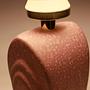 Vintage Tischlampe in Flieder und Gold 5