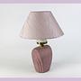 Vintage Tischlampe in Flieder und Gold 2