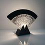 Vintage Murano Glas Fächer Tischlampe 2
