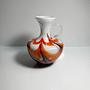 Opalina Fiorentina Henkelvase mit Swirl, Italien 1970er 0