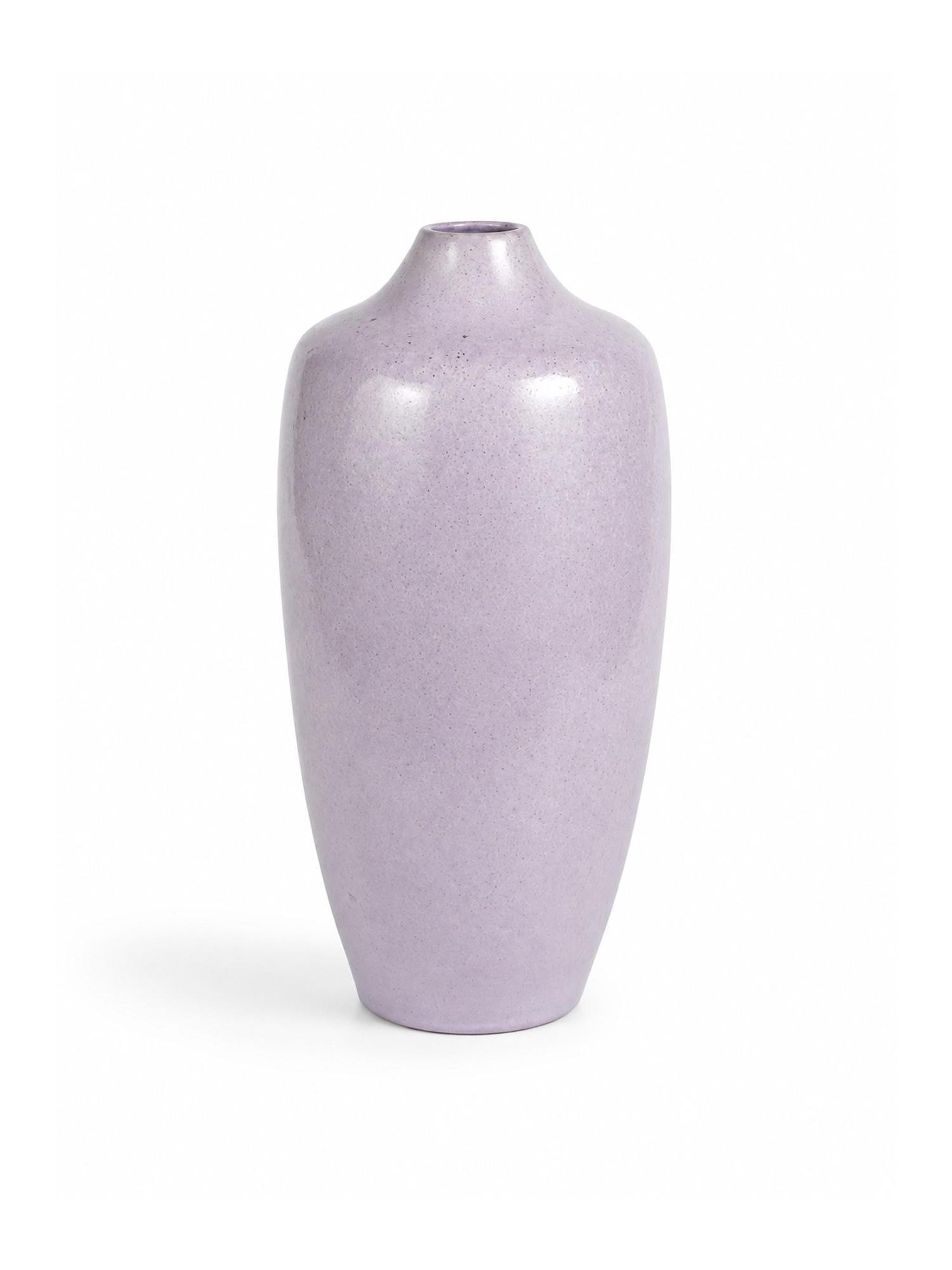 Vintage Keramikvase in Flieder mit Effektglasur, 1980er/90er 0