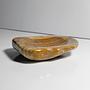 Vintage italienischer Onyx-Aschenbecher in Beige 1