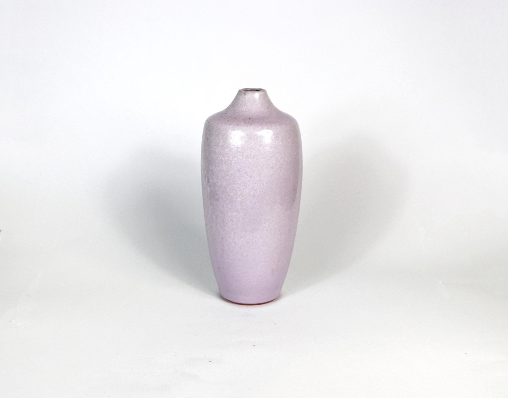 Vintage Keramikvase in Flieder mit Effektglasur, 1980er/90er 1
