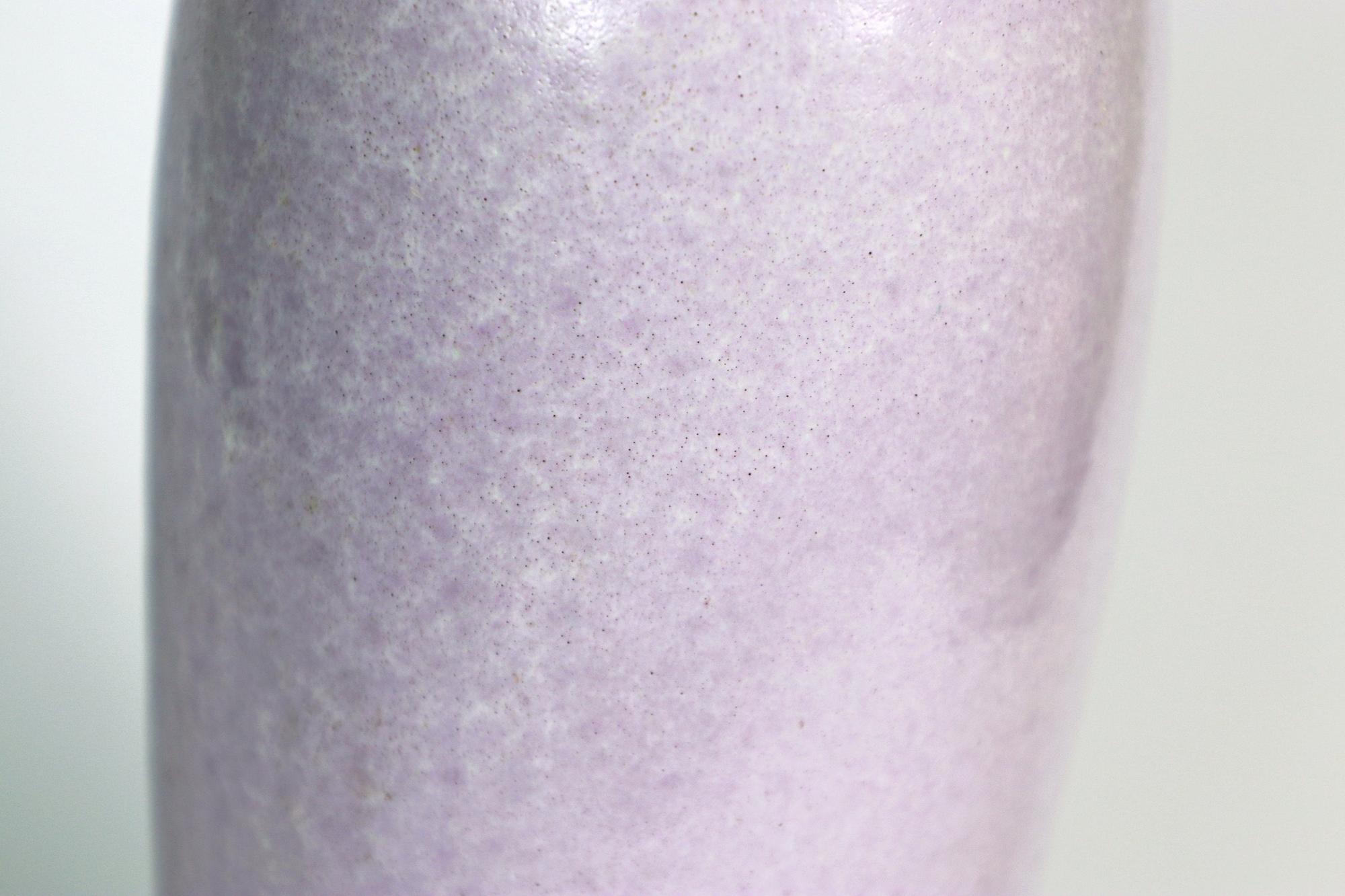 Vintage Keramikvase in Flieder mit Effektglasur, 1980er/90er 3