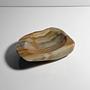 Vintage italienischer Onyx-Aschenbecher in Beige 0