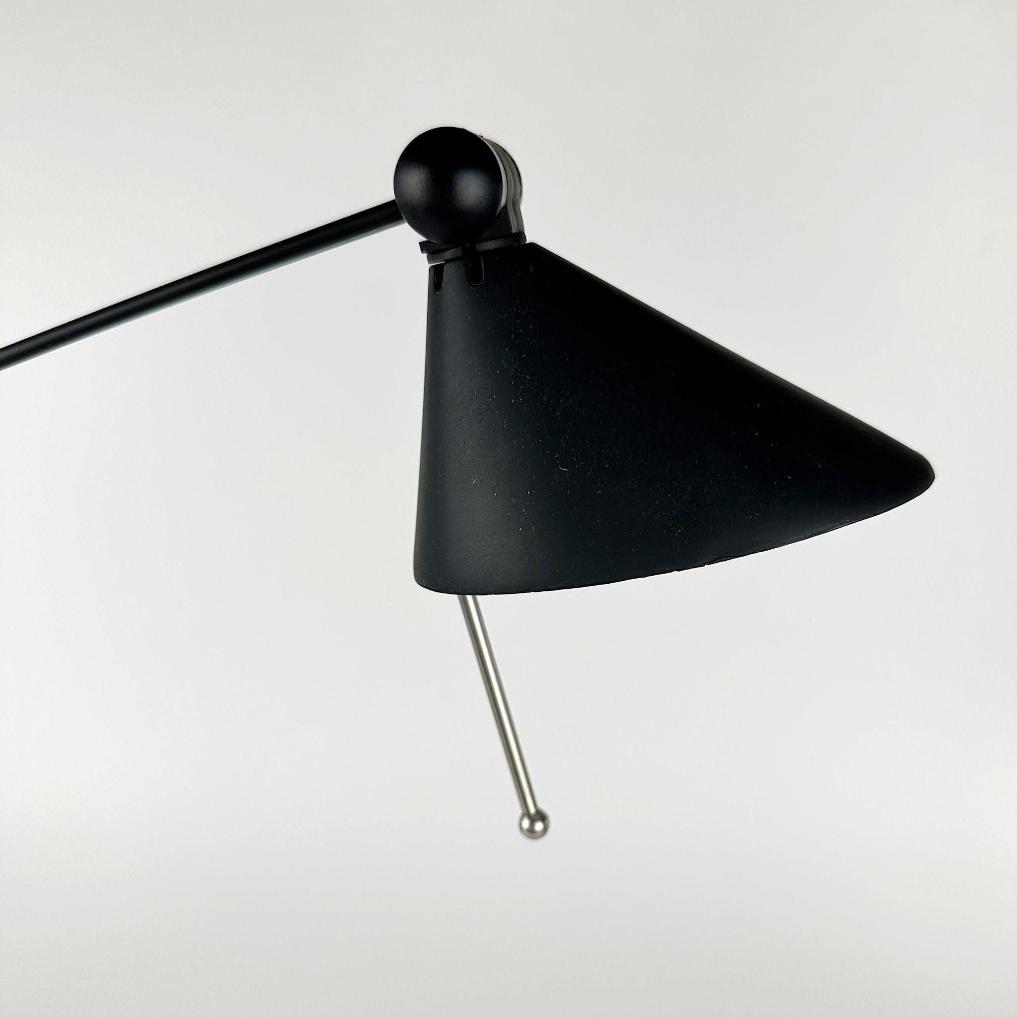 Vintage Anavil Italy Architektenlampe in Schwarz aus den 2