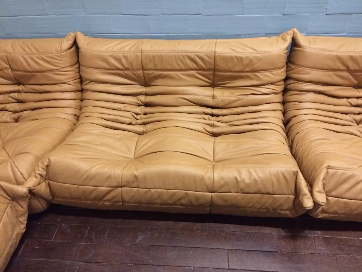 Togo Sofa 2-Sitzer Leder Beige 1