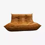 Togo Sofa 2-Sitzer Glattleder Cognac Braun 0