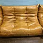 Togo Sofa 2-Sitzer Glattleder Cognac Braun 1