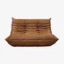Togo Sofa 2-Seater Pull-Up Leather Tobacco Brown 0