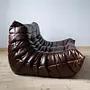 Togo Sofa 2-seater High-gloss leather Dark brown 5