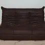 Togo Sofa 2-seater Madras Leather Brown 1
