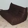 Togo Sofa 2-seater Madras Leather Brown 2