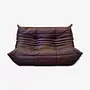 Togo Sofa 2-seater Pull-Up-Leather Chocolate Brown 0