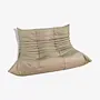 Togo Sofa 2-Sitzer Leder Grau 0