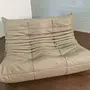 Togo Sofa 2-Sitzer Leder Grau 1