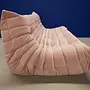 Togo Sofa 3-seater velvet light pink 4