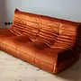Togo Sofa 3-Sitzer Samt Bernstein-Orange 1
