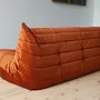 Togo Sofa 3-Sitzer Samt Bernstein-Orange 4