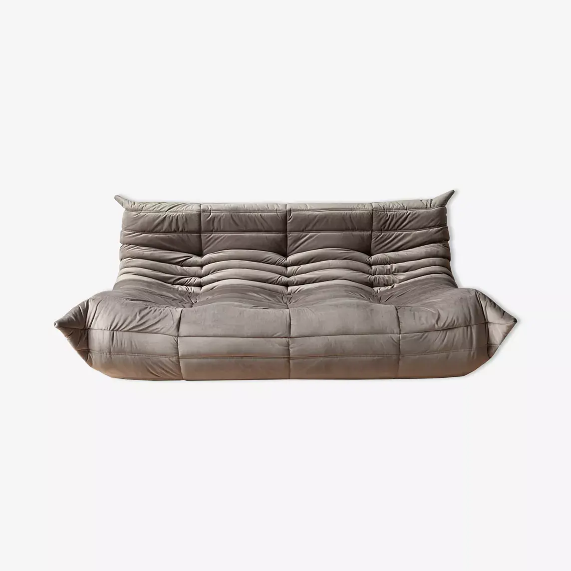 Togo Sofa 3-seater velvet warm grey 0