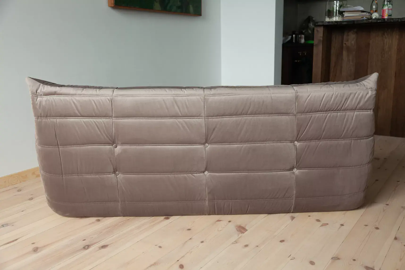Togo Sofa 3-seater velvet warm grey 5