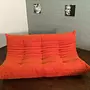 Togo Sofa 3-Sitzer Textil Orange 1