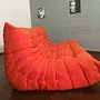 Togo Sofa 3-Sitzer Textil Orange 2