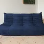 Togo Sofa 3-seater textile navy blue 1