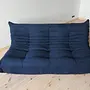 Togo Sofa 3-seater textile navy blue 2
