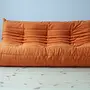 Togo Sofa 3-Seater Textile Orange 1