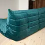Togo Sofa 3-seater velvet petrol 4