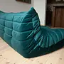 Togo Sofa 3-Sitzer Samt Petrol 6