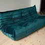 Togo Sofa 3-Sitzer Samt Petrol 7