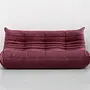 Togo Sofa 3-seater Textile Fuchsia 1