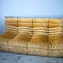 Togo Sofa 3-seater Velvet Gold Yellow 1