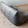 Togo Sofa 3-seater velvet silver-grey 6