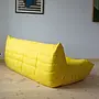 Togo Sofa 3-seater textile lemon yellow 1