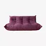 Togo Sofa 3-Seater Textile Aubergine 0