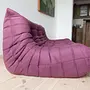 Togo Sofa 3-Seater Textile Aubergine 6