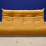 Togo Sofa 3-seater velvet mustard yellow 1