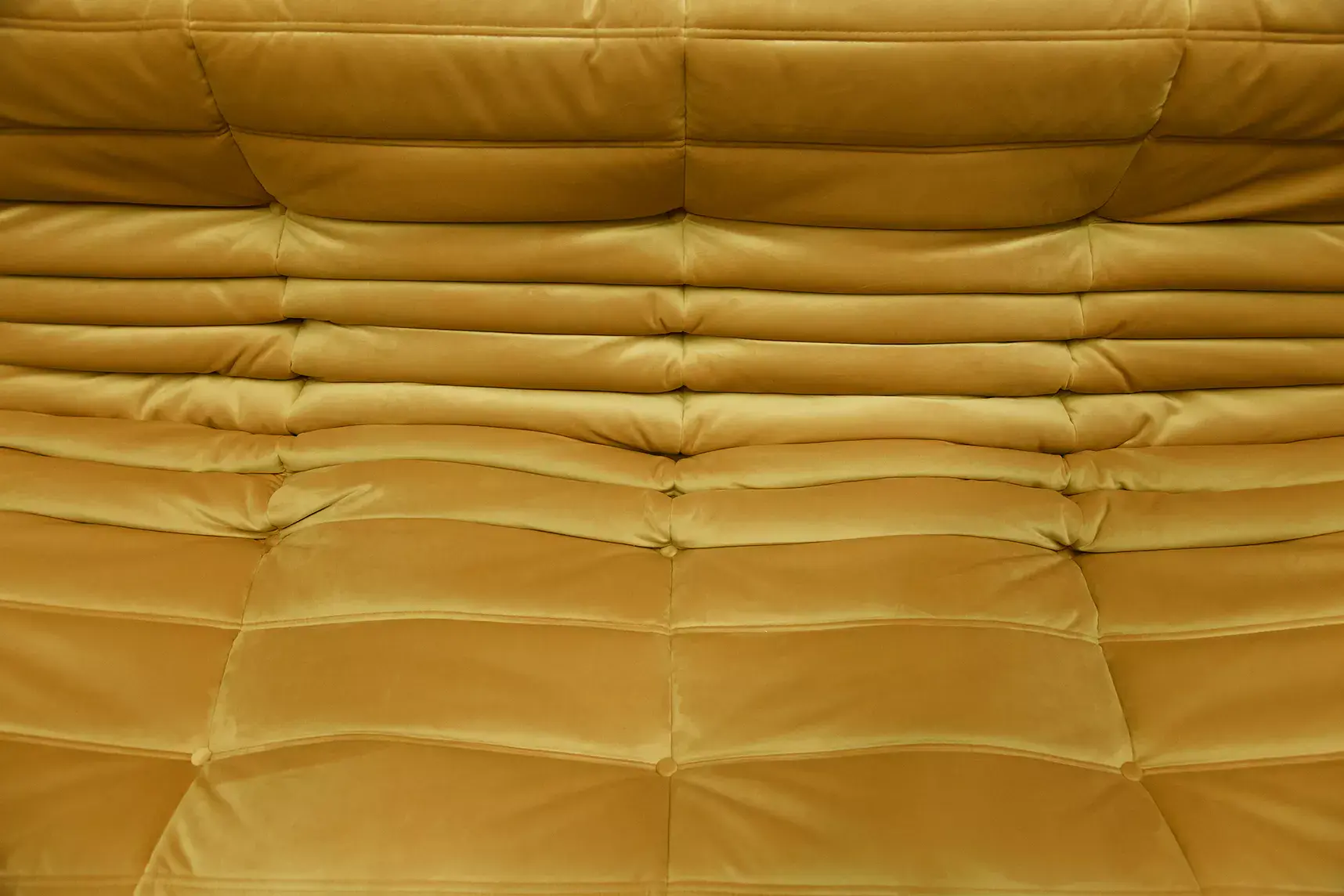 Togo Sofa 3-seater velvet mustard yellow 7