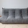 Togo Sofa 3-seater Textile Grey 1
