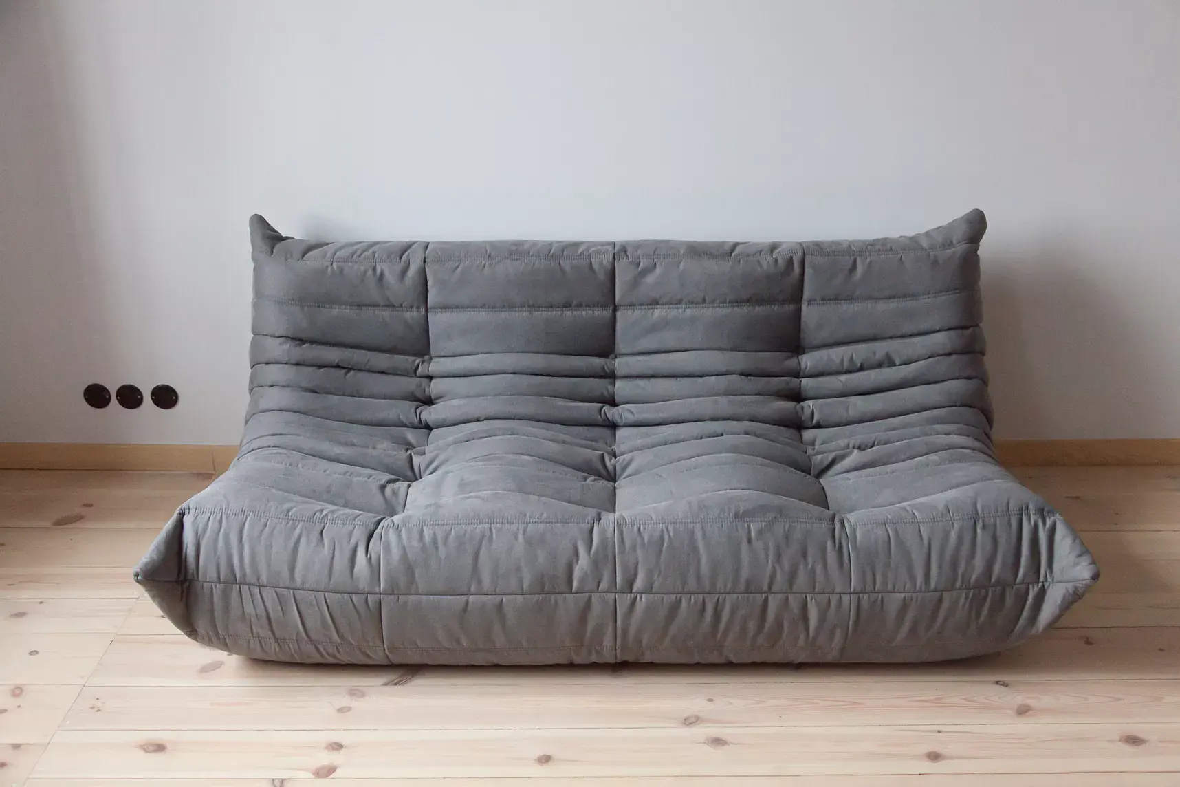 Togo Sofa 3-seater Textile Grey 1