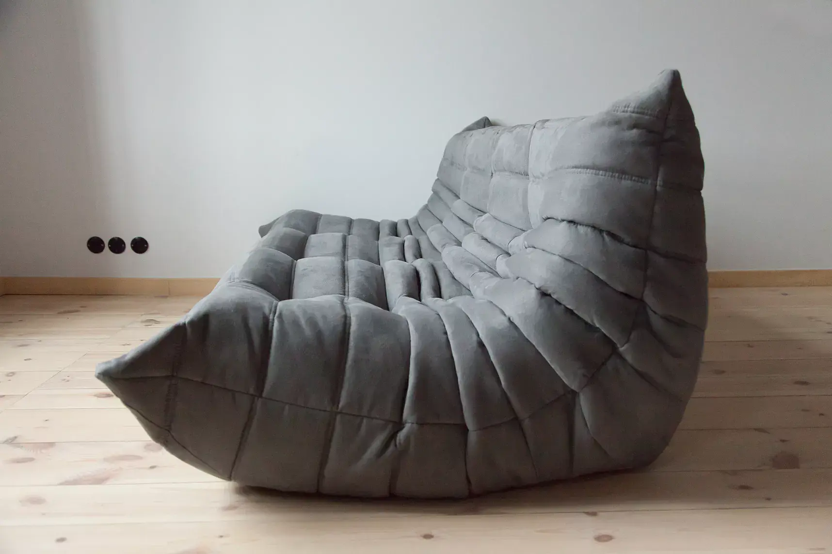 Togo Sofa 3-seater Textile Grey 4