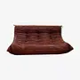 Togo Sofa 3-Sitzer Vintageleder Walnussbraun 0