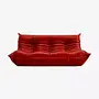 Togo Sofa 3-Sitzer Leder Rot 0