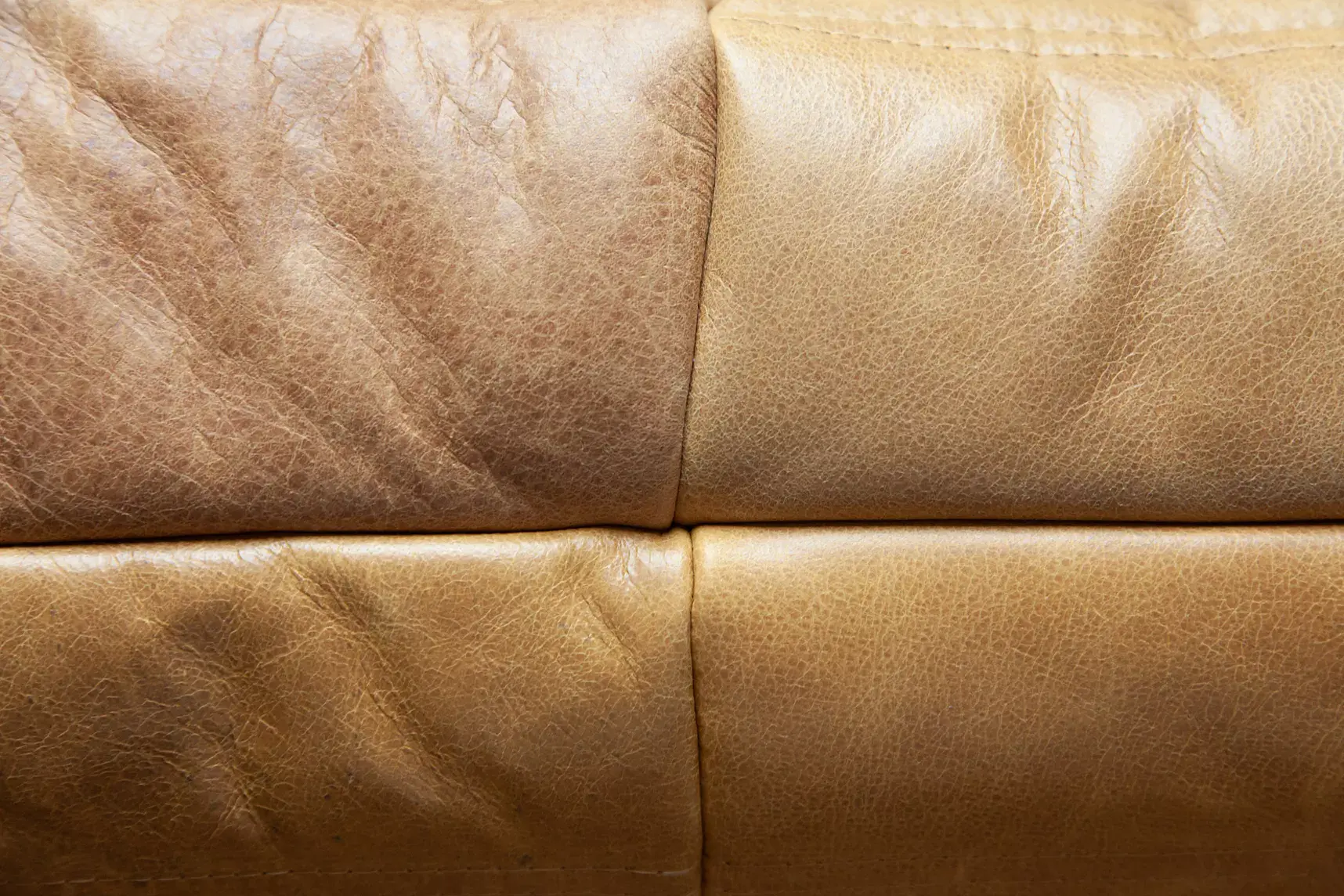 Togo Sofa 3-seater pull-up leather camel brown 6