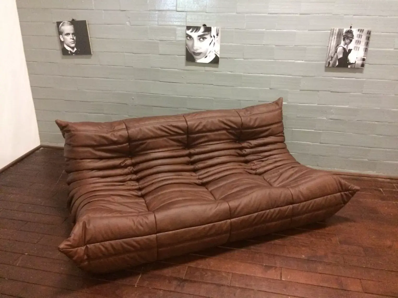 Togo Sofa 3-Sitzer Leder Braun 1