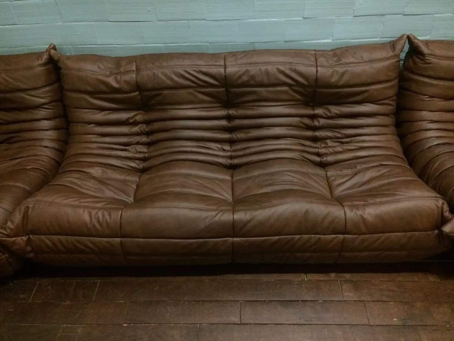 Togo Sofa 3-Sitzer Leder Braun 2