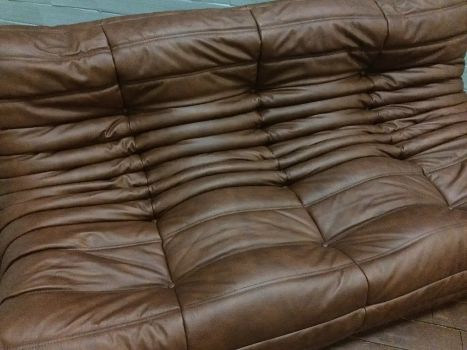 Togo Sofa 3-Sitzer Leder Braun 3